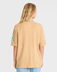 Salty Since Short Sleeve Cotton Graphic T-Shirt - Curry