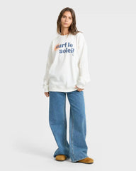 Seaside Panorama Crewneck Sweatshirt - Salt Crystal