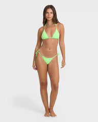 Simply Sweet Eyelet Triangle Bikini Top - Green Glow