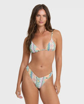 Tide Pool Mini Triangle Bikini Top - Light Blue Multi