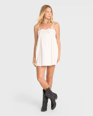 Light And Airy Mini Dress - Salt Crystal