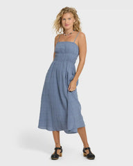 In The Sky 2 Midi Dress - Blue Smoke