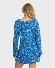 Way Out West Long Sleeve Mini Dress - True Navy