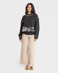 Sea Treasure Kendal Crewneck Sweatshirt - Black Sands