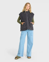 Waver Fleece Vest - Black Sands