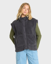 Waver Fleece Vest - Black Sands