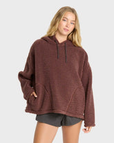 Time Out Sherpa Fleece Pullover Hoodie - Espresso