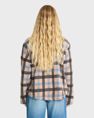 Adventure Division Breezy Fleece Shacket - Blue Bell