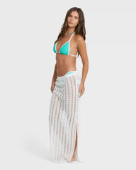 The Keys Knit Midi Skirt - Salt Crystal