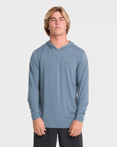 Arch Mesh Hooded Long Sleeve Surf Tee - China Blue