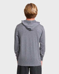 Arch Mesh Hooded Long Sleeve Surf Tee - Light Gray Heather