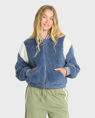 Adventure Division Batter Full Zip Fleece Jacket - Blue Smoke