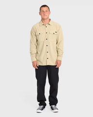 Adventure Division Ridge Long Sleeve Fleece Overshirt - Sand Khaki