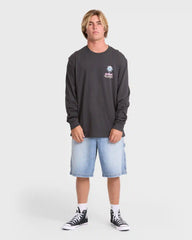 Portal Premium Long Sleeve Cotton T-Shirt - Raven
