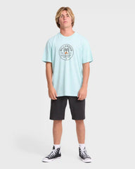 Frond Premium Short Sleeve Cotton T-Shirt - Coastal Blue