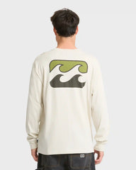 Crayon Wave Premium Long Sleeve Knit T-Shirt - Oatmeal