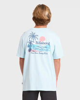 Lounge Premium Short Sleeve Knit Graphic T-Shirt - Coastal Blue