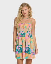 Fever Dream Mini Dress - Deep Lagoon Multi