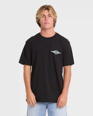 Crayon Wave Premium Short Sleeve Knit T-Shirt - Black