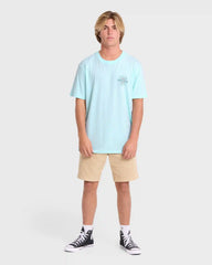 Single Fin Premium Short Sleeve Knit T-Shirt - Coastal Blue