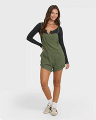 Wild Pursuit Overall Romper - Canteen