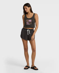 Day Tripping Goddess Tank Top - Off Black