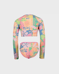 Girls Sun Scape Crop Rashguard Set