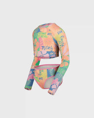 Girls Sun Scape Crop Rashguard Set