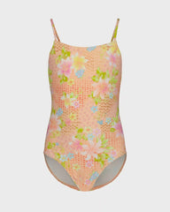 Girls Crazy For Coral One Piece Swimsuit