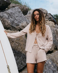 Maya Long Sleeve Top - Oatmeal