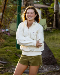 Classic Feels Half Zip Pullover Sweatshirt - White Cap