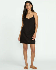 Summer Love Mini Slip Dress - Black