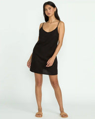 Summer Love Mini Slip Dress - Black