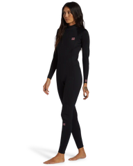 3/2mm Foil Flatlock Back Zip Wetsuit - Black