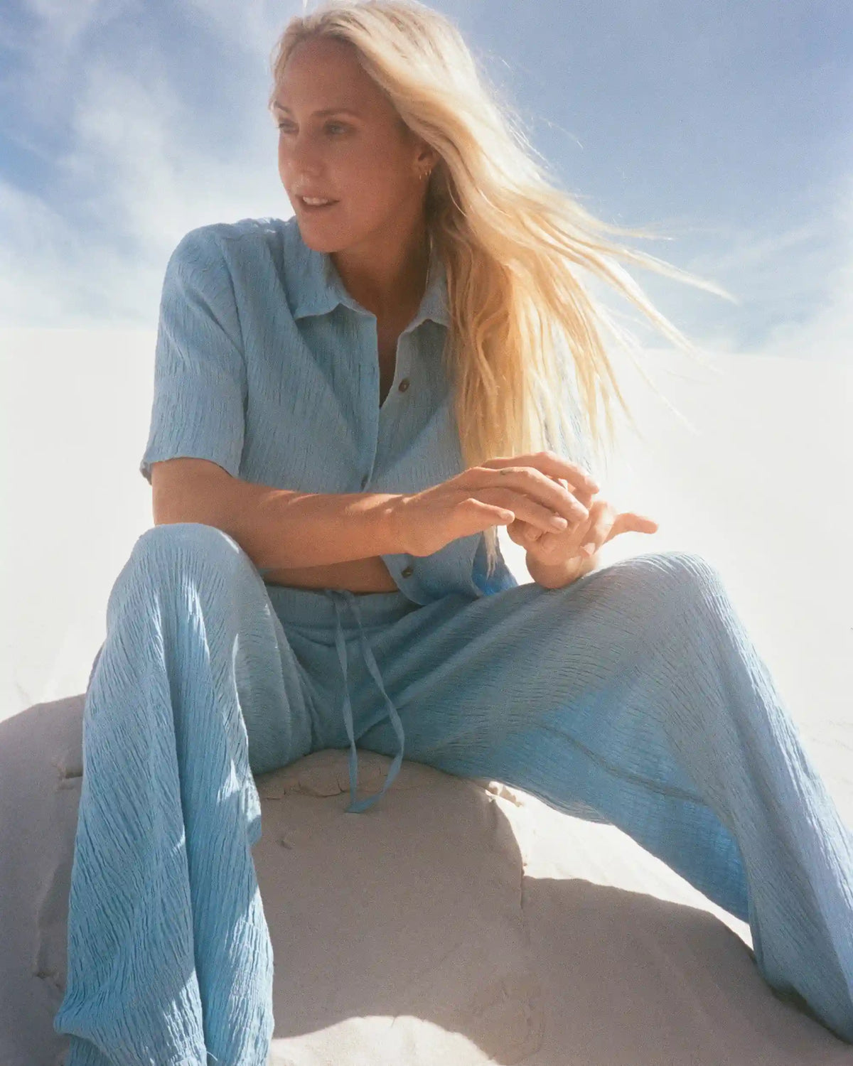 Laura Short Sleeve Shirt - Blue Drift