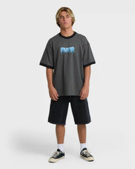 Spec 73 Spin Ringer Short Sleeve T-Shirt - Pewter