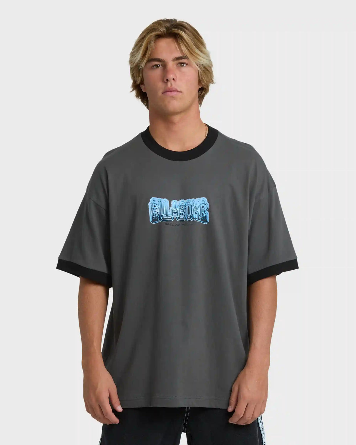 Spec 73 Spin Ringer Short Sleeve T-Shirt - Pewter
