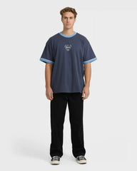 Spec Ringer Short Sleeve T-Shirt - Vintage Navy