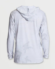 Arch Mesh Long Sleeve Hooded Surf Tee - White Camo