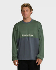 Deep Fake Crew Long Sleeve Knit Top - Hunter Green