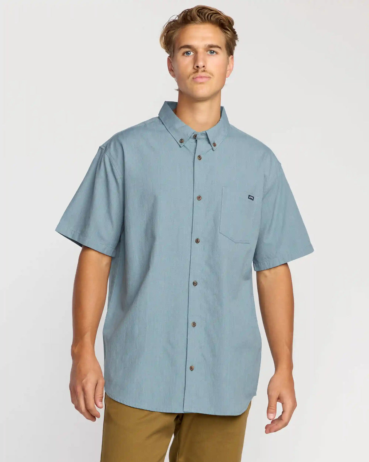 All Day Short Sleeve Shirt - Steel Blue