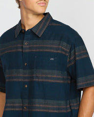 All Day Stripe Short Sleeve Shirt - Midnight