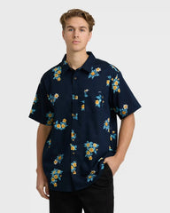 Sundays Mini Short Sleeve Woven Shirt - Navy