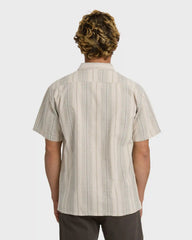 Sundays Jacquard Short Sleeve Woven Shirt - Oatmeal