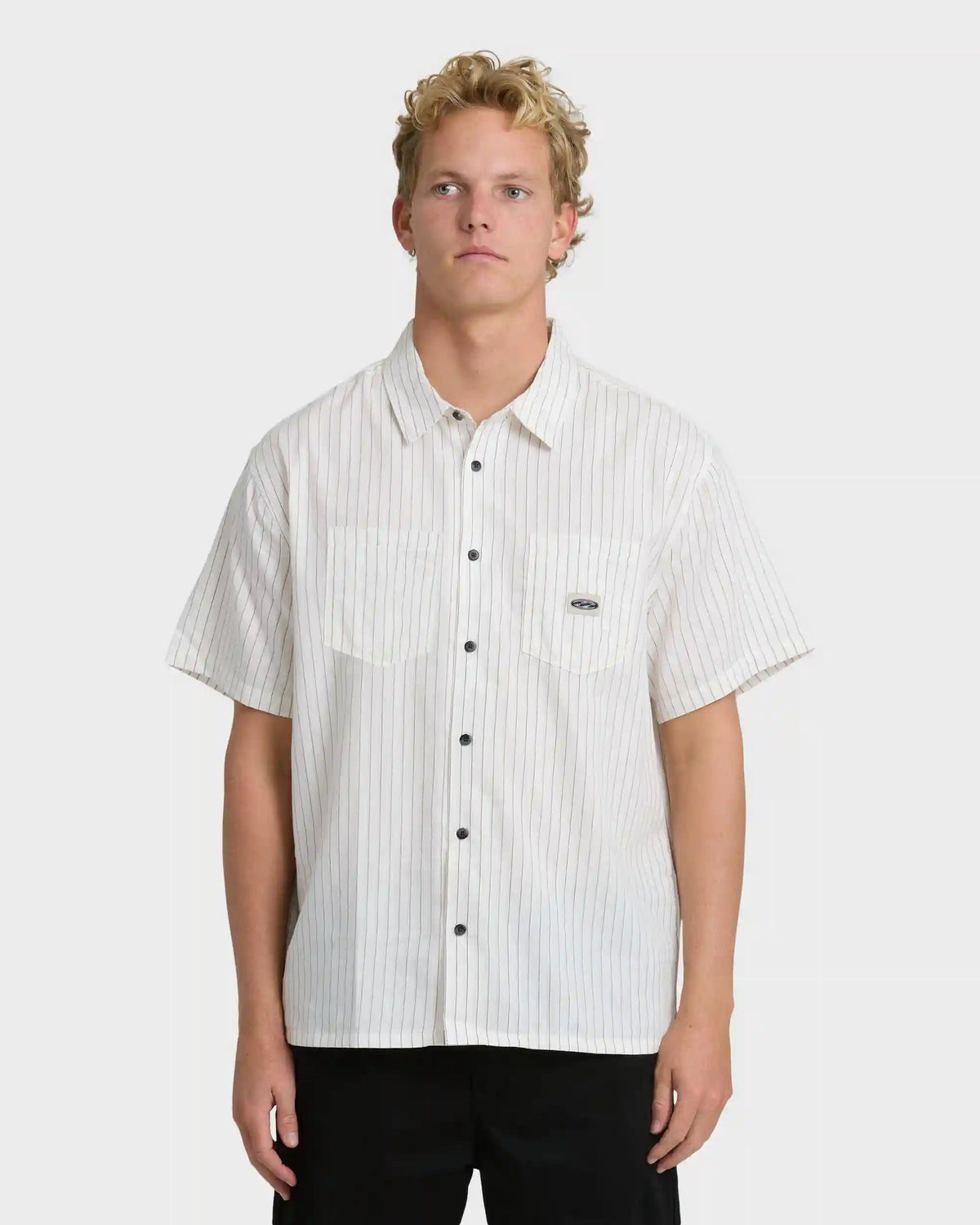 Bad Dog Short Sleeve Woven Shirt - Off White