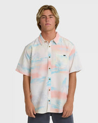 Sundays Lounge Short Sleeve Woven Shirt - Off White