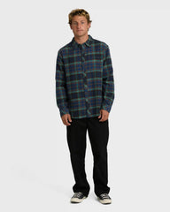 Coastline Long Sleeve Flannel Shirt - Dark Denim