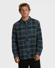 Coastline Long Sleeve Flannel Shirt - Dark Denim