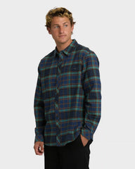 Coastline Long Sleeve Flannel Shirt - Dark Denim