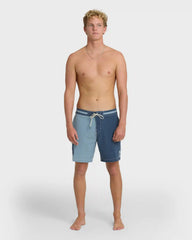 Sunset Lo Tide 19" Boardshorts - Blue Fog Multi - Blue Fog